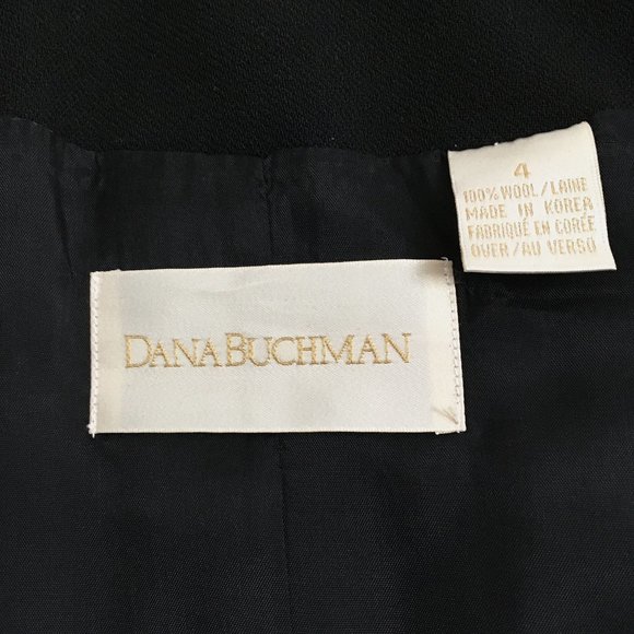 Dana Buchman Black 100% Wool Crepe Suit Jacket Coordinating Pants NWT - Picture 3 of 14